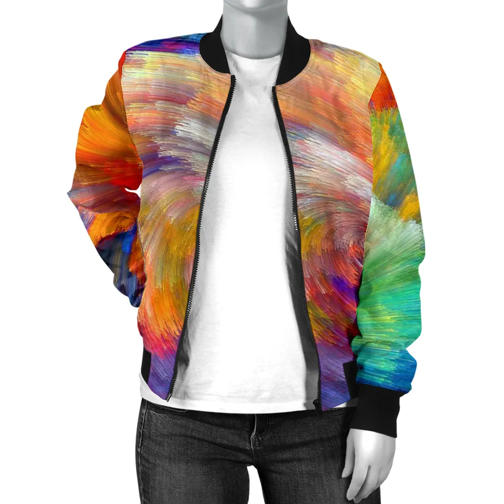 Women's Painted Colors Bomber Jacket