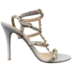 Women's Rockstud Gladiator Heels Grey Size EU 37.5 / UK 4.5