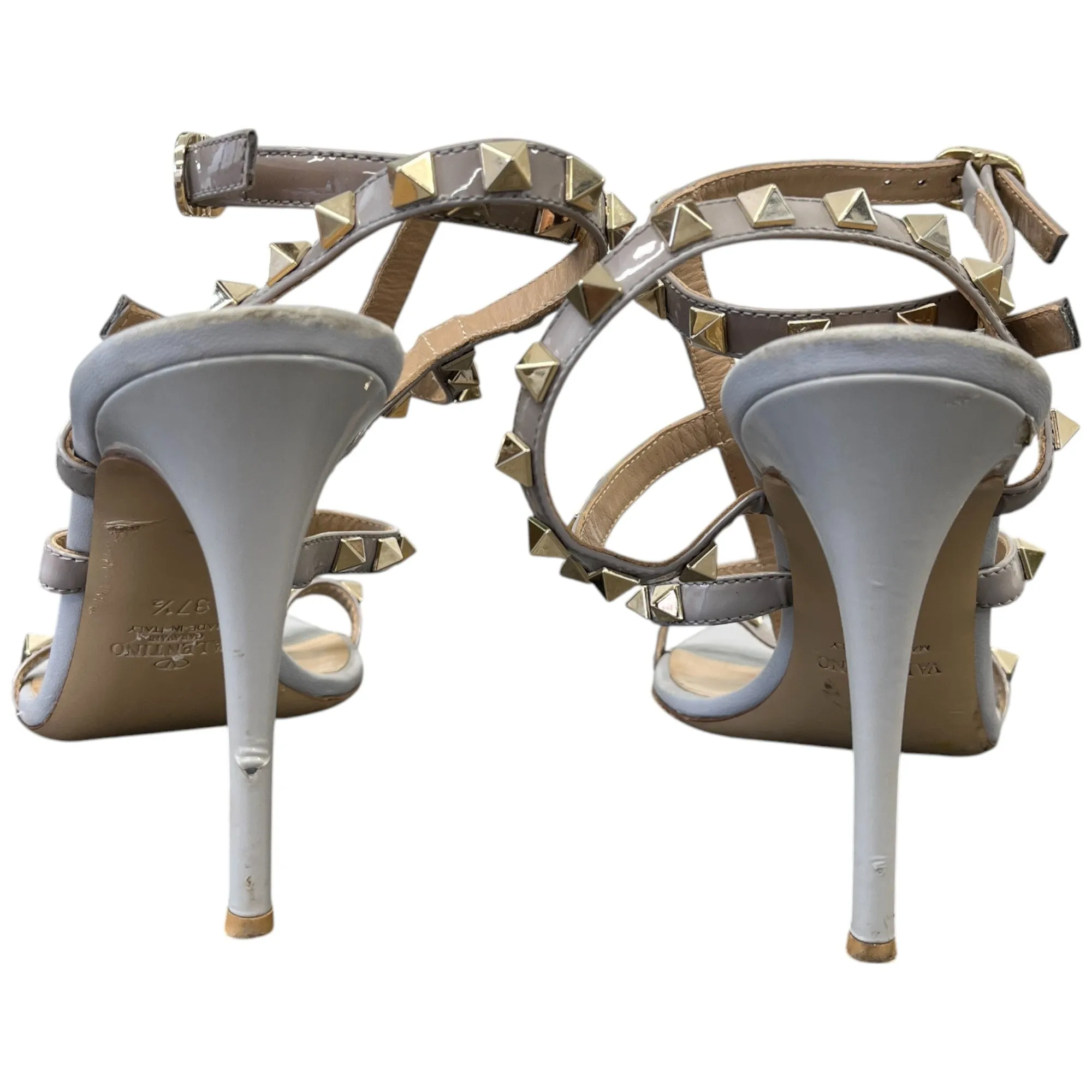 Women's Rockstud Gladiator Heels Grey Size EU 37.5 / UK 4.5
