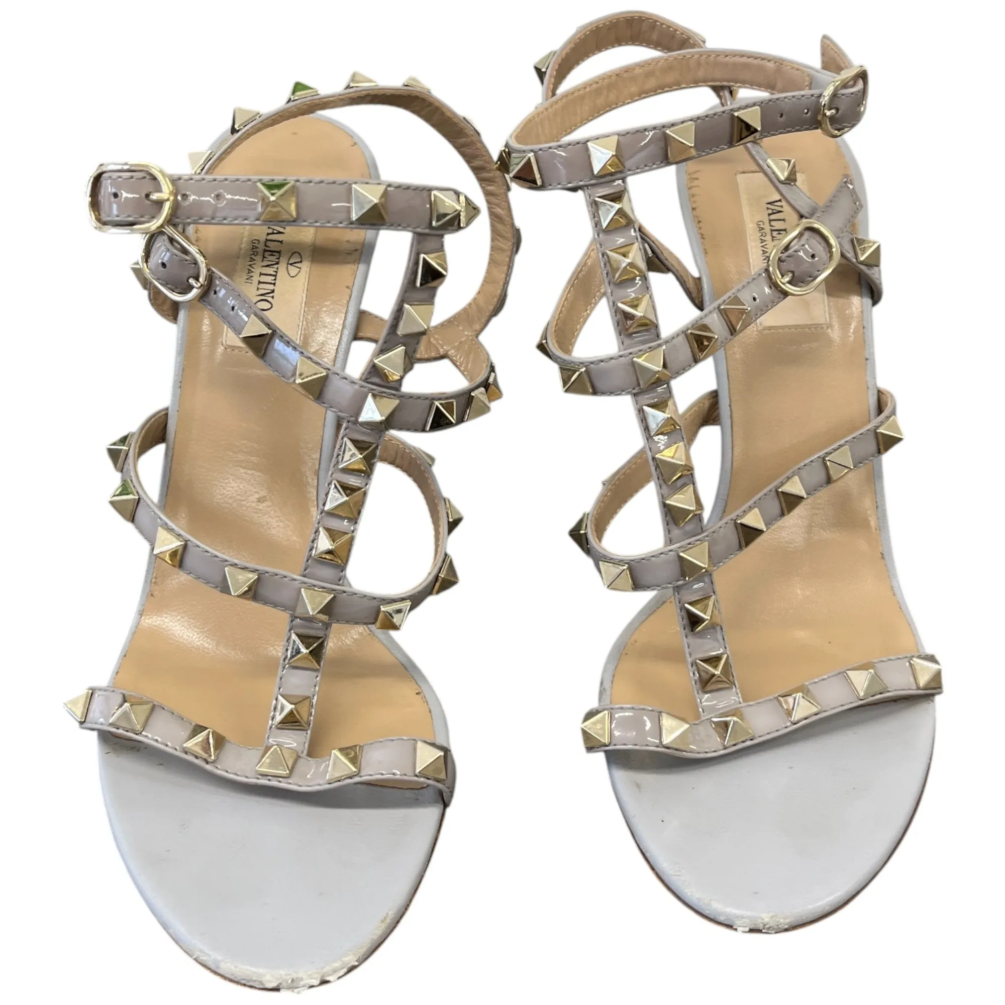 Women's Rockstud Gladiator Heels Grey Size EU 37.5 / UK 4.5
