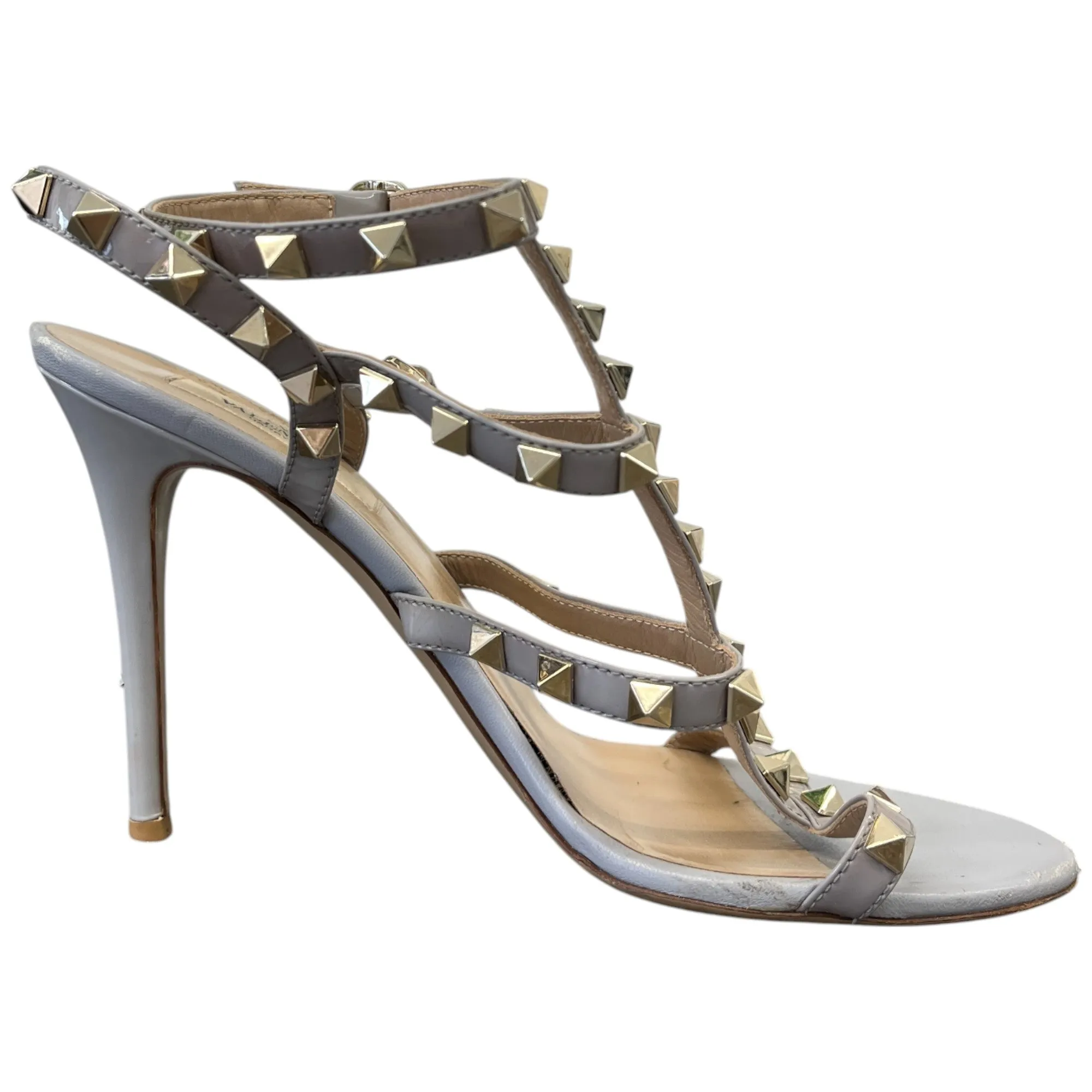 Women's Rockstud Gladiator Heels Grey Size EU 37.5 / UK 4.5