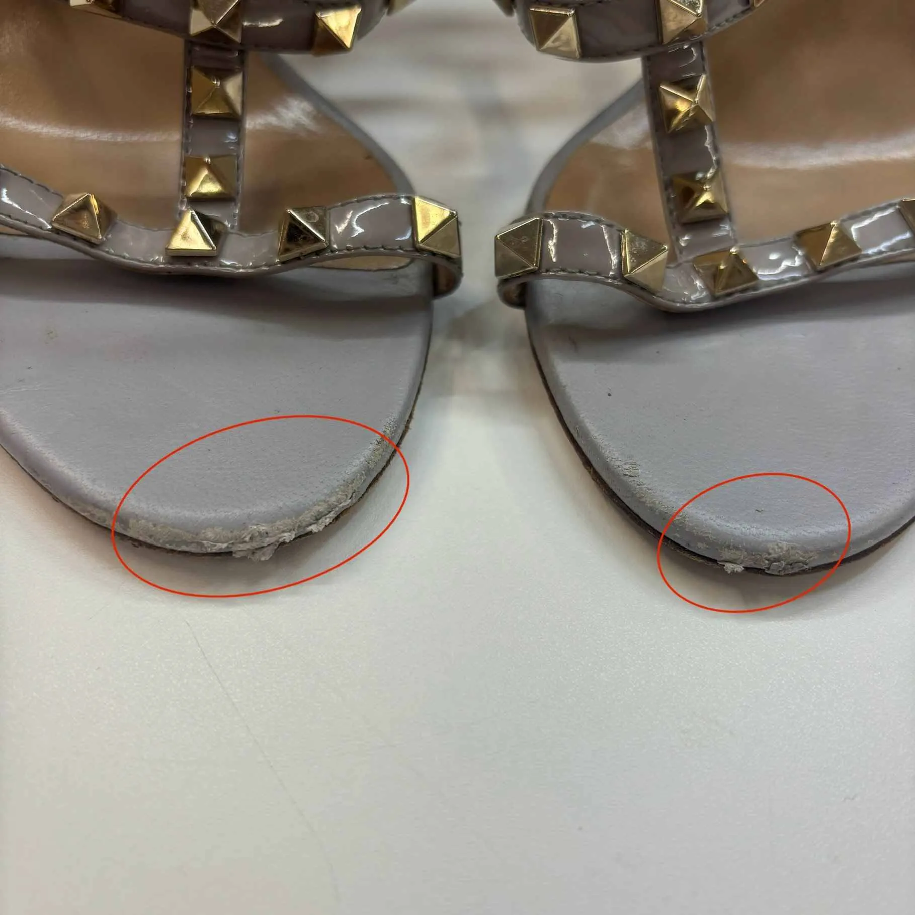 Women's Rockstud Gladiator Heels Grey Size EU 37.5 / UK 4.5