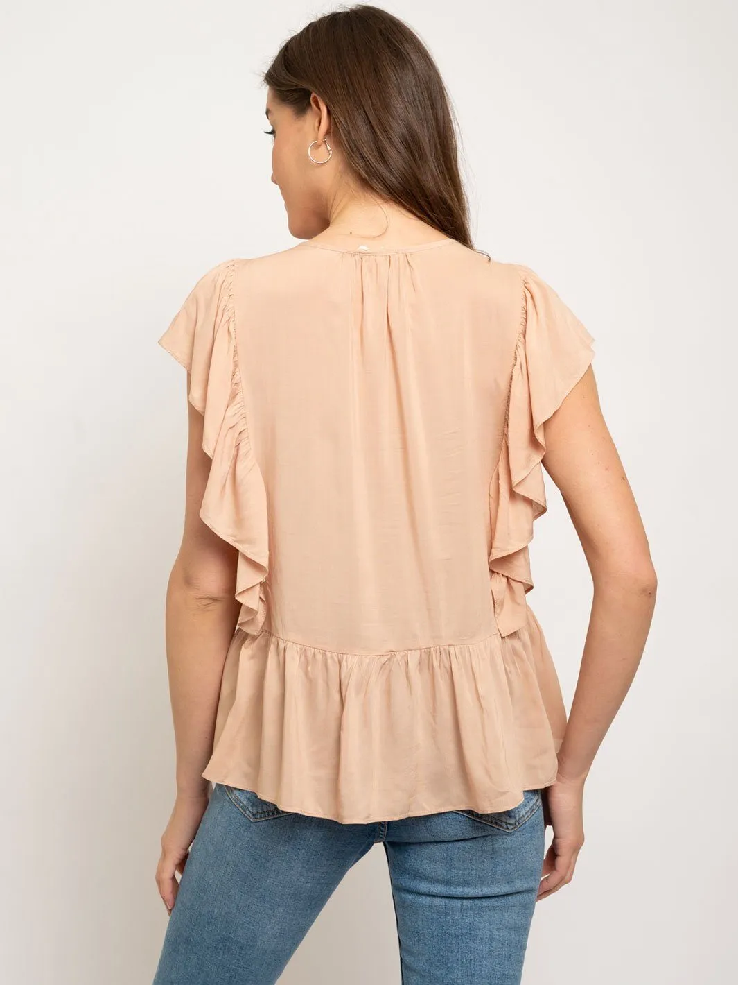WOMEN'S RUFFLE TOP