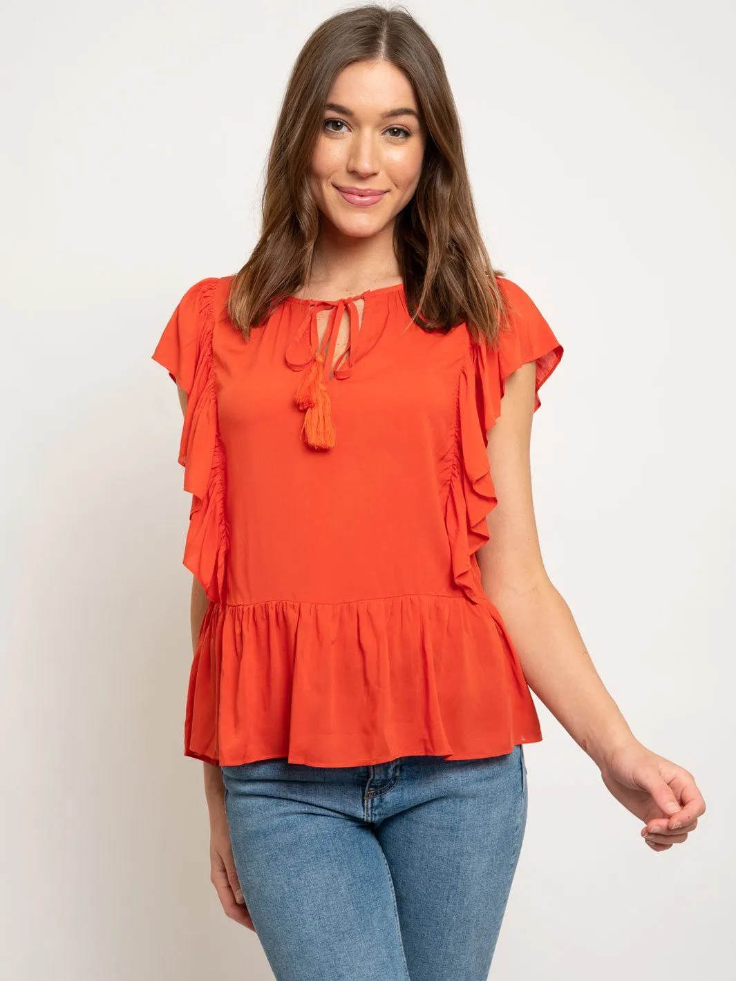 WOMEN'S RUFFLE TOP