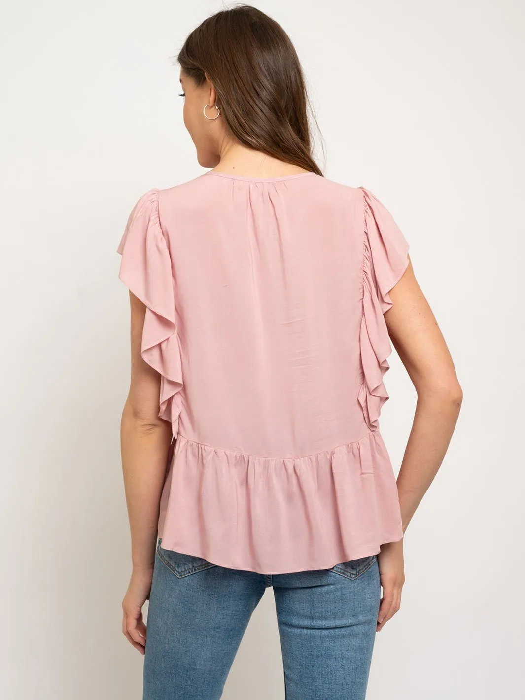WOMEN'S RUFFLE TOP
