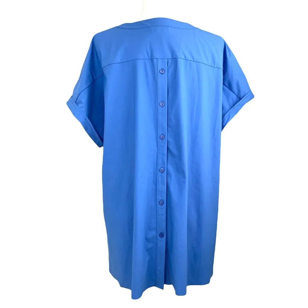 Women's Split-Neck Short Sleeve Top Plus Stretch Blouses