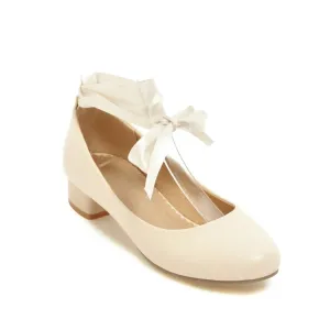 Women's Strappy Chunky Heels Pumps Shoes