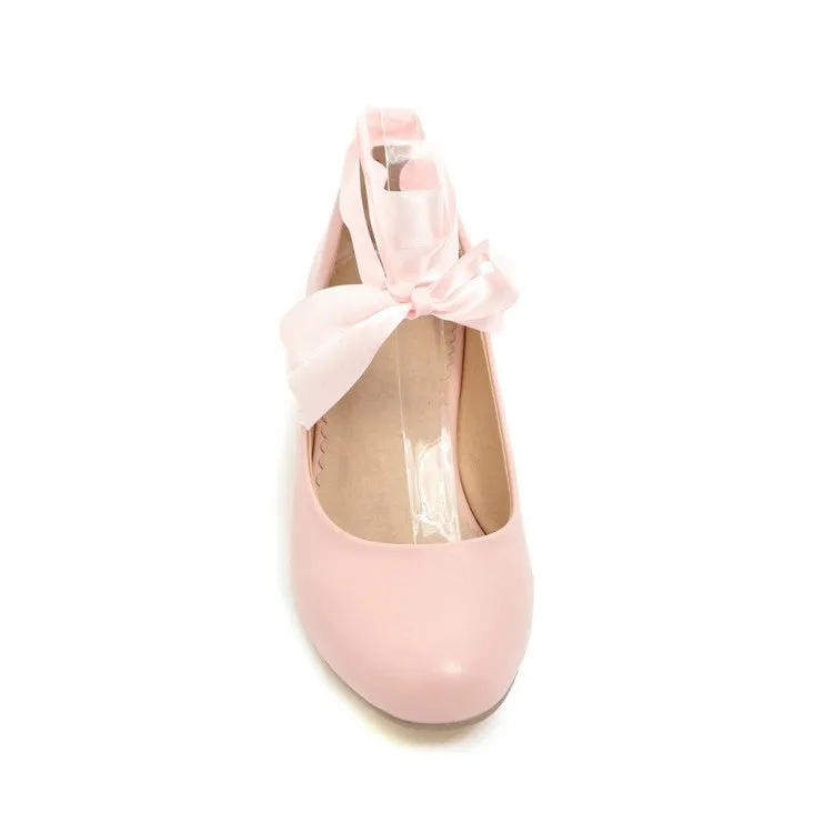 Women's Strappy Chunky Heels Pumps Shoes