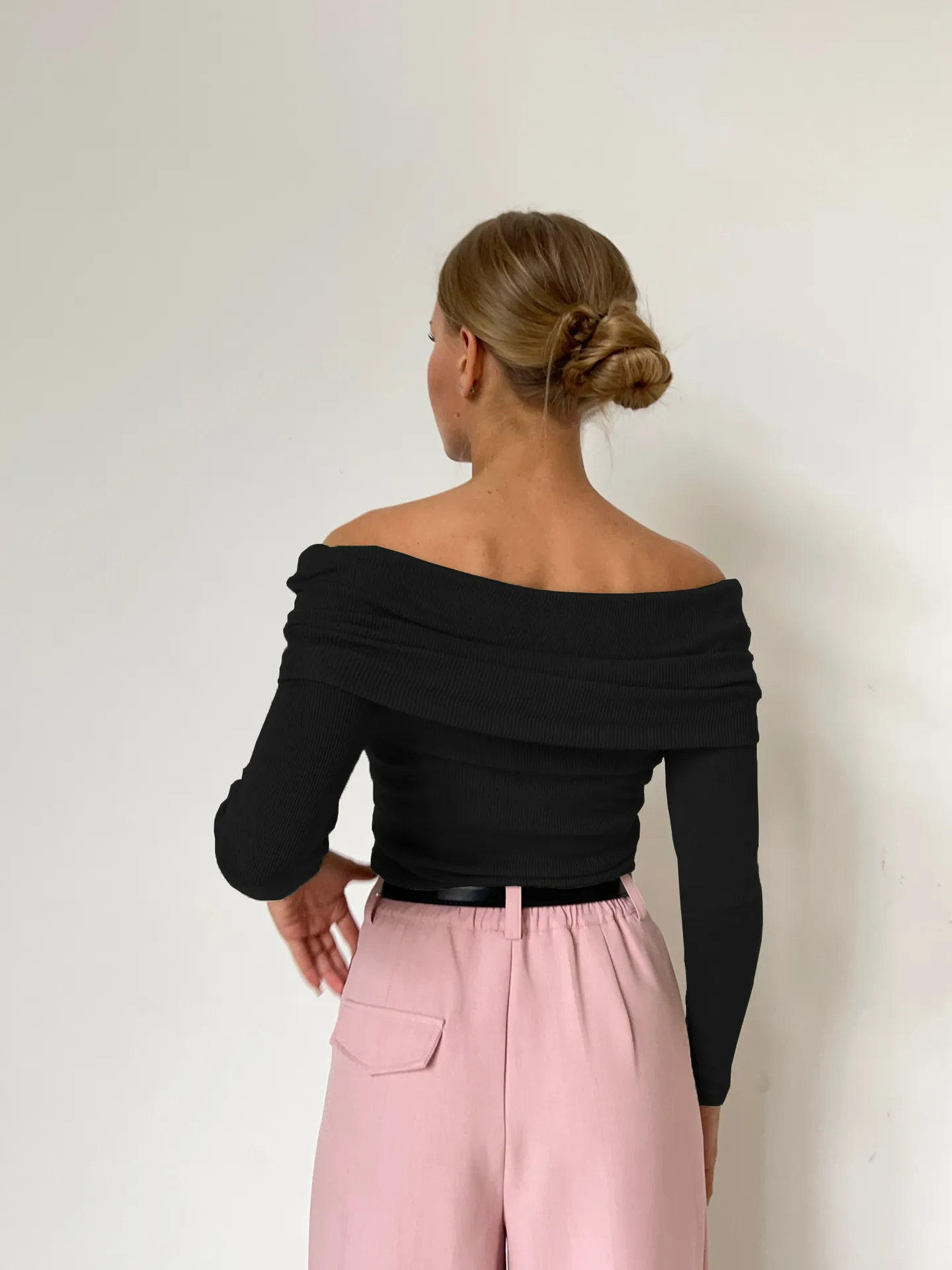 Women’s Stylish Off-Shoulder Knit Sweater with Long Sleeves