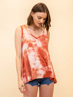 WOMEN'S TIE DYE SLEVELESS TOP
