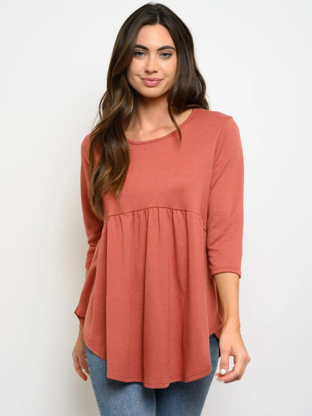 WOMEN'S TUNIC 3/4 SLEEVES TOP