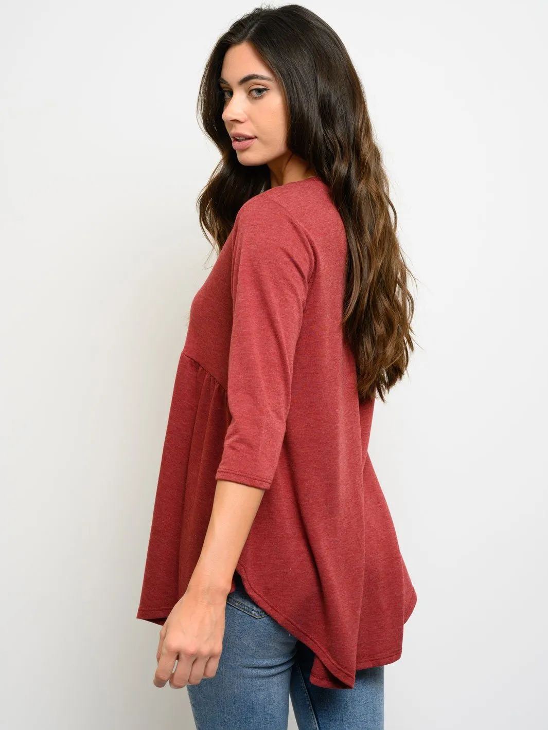 WOMEN'S TUNIC 3/4 SLEEVES TOP