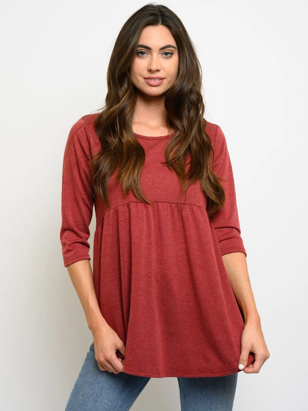 WOMEN'S TUNIC 3/4 SLEEVES TOP