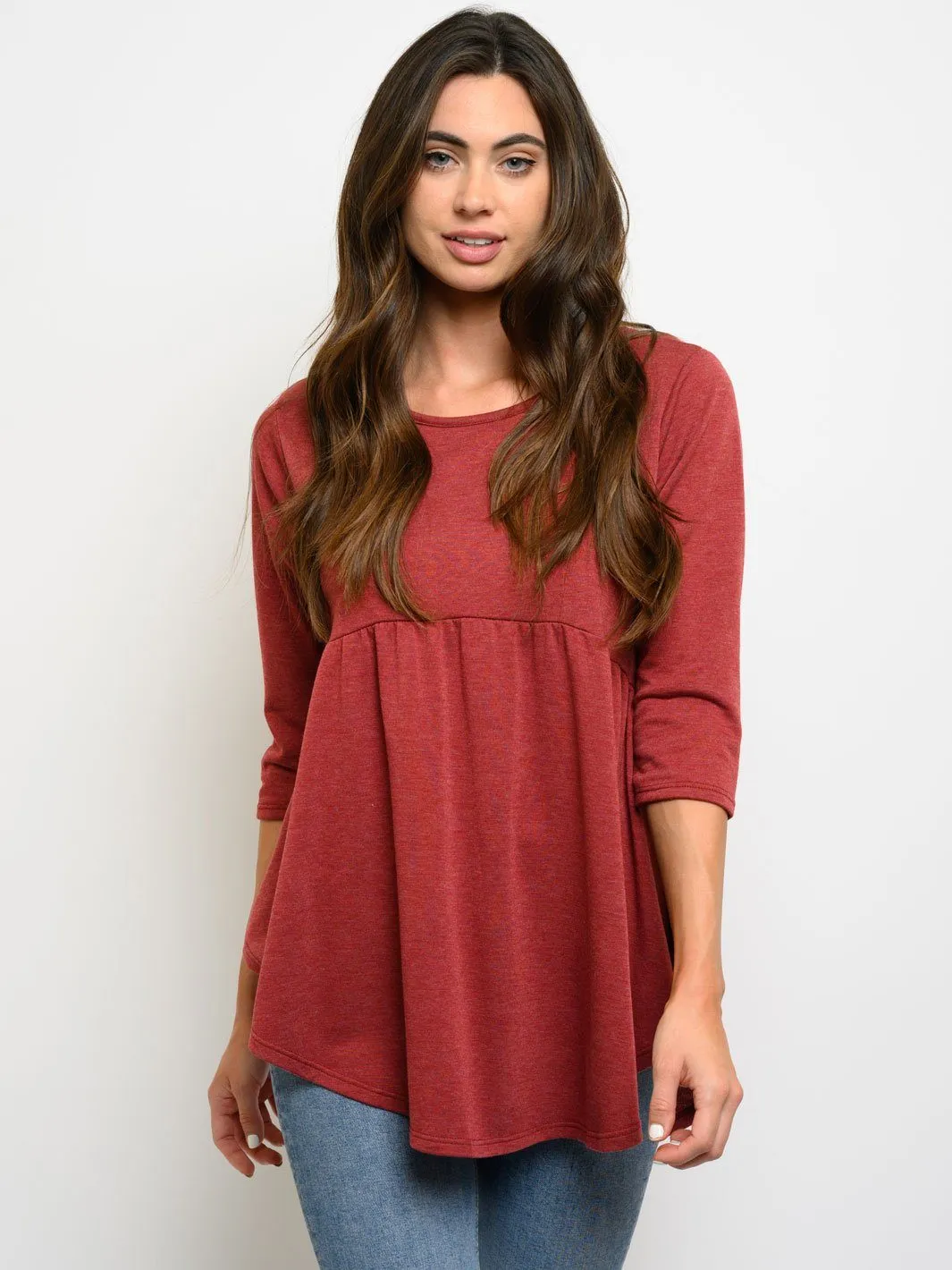 WOMEN'S TUNIC 3/4 SLEEVES TOP