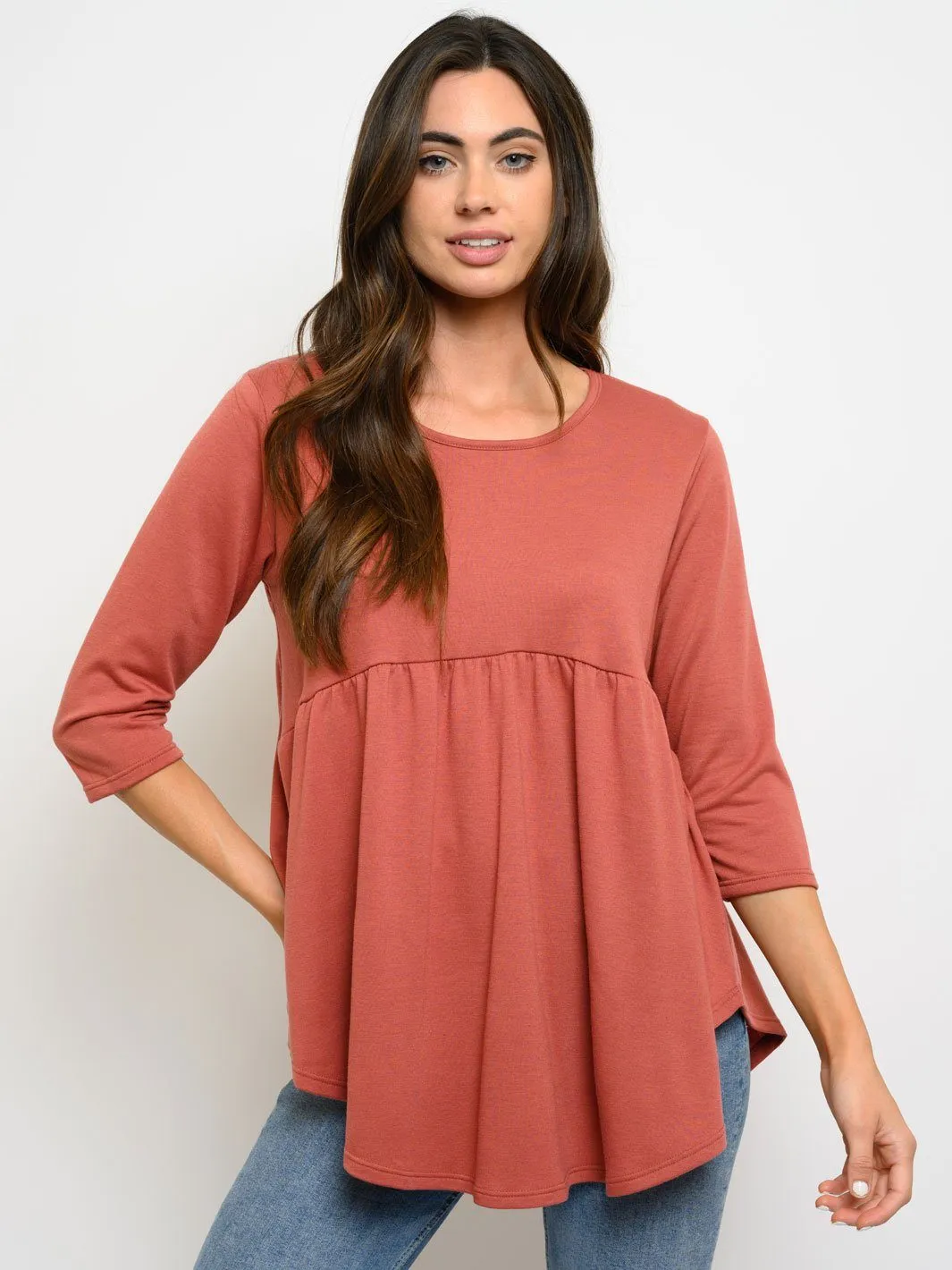 WOMEN'S TUNIC 3/4 SLEEVES TOP