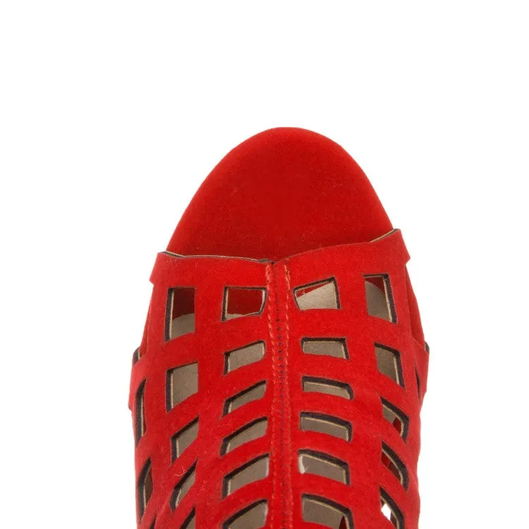 Women's Zipper High Heel Gladiator Sandals