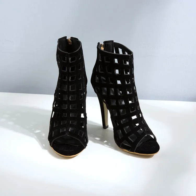 Women's Zipper High Heel Gladiator Sandals