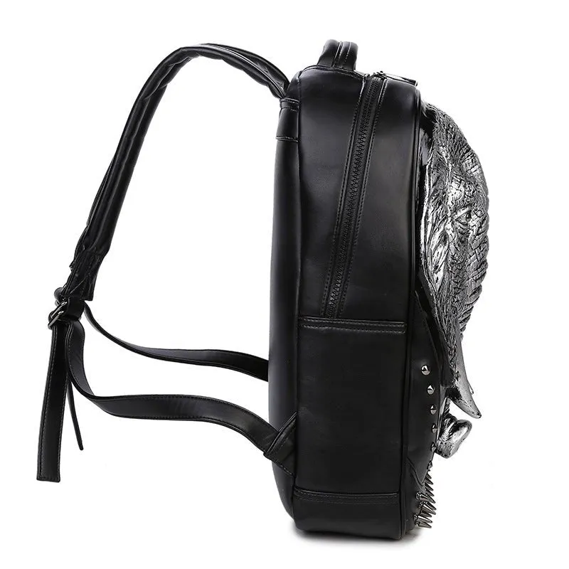 Woowooh 3D Embossed Elephant Punk Style Backpack