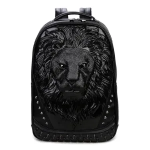 Woowooh 3D Stereo Punk Lion Head Backpack
