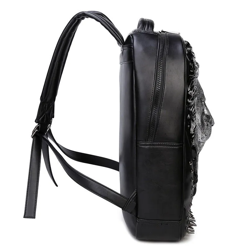 Woowooh 3D Stereo Punk Lion Head Backpack