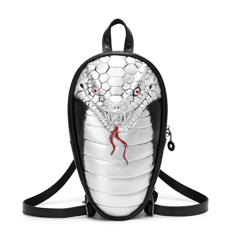 Woowooh Punk Style Raven and Snake Backpack 3D Embossed Fashion Backpack