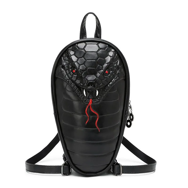 Woowooh Punk Style Raven and Snake Backpack 3D Embossed Fashion Backpack