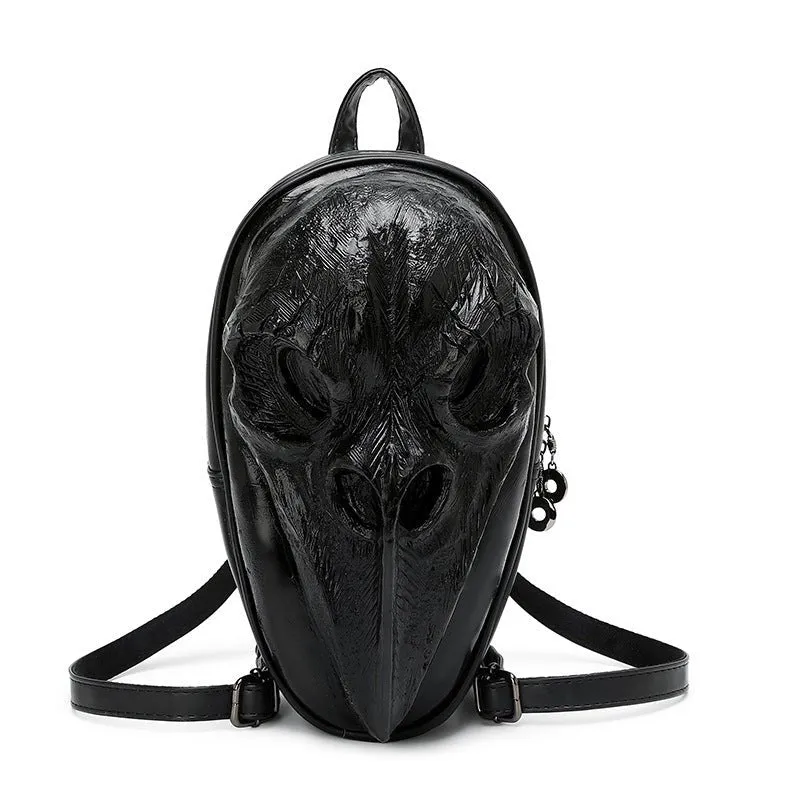 Woowooh Punk Style Raven and Snake Backpack 3D Embossed Fashion Backpack