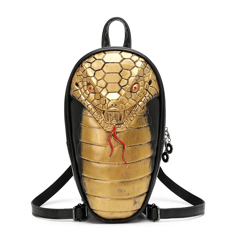 Woowooh Punk Style Raven and Snake Backpack 3D Embossed Fashion Backpack