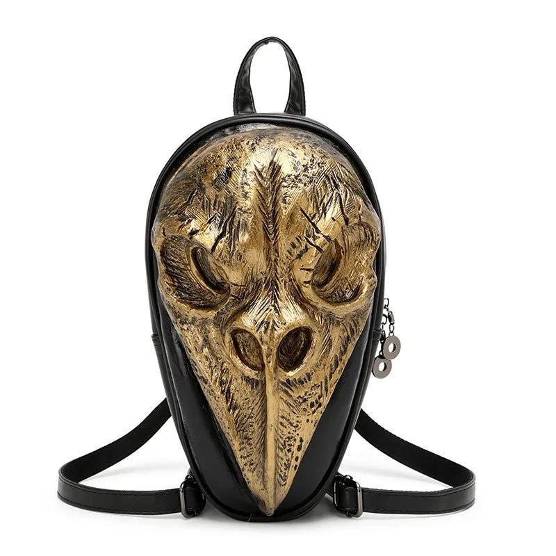 Woowooh Punk Style Raven and Snake Backpack 3D Embossed Fashion Backpack