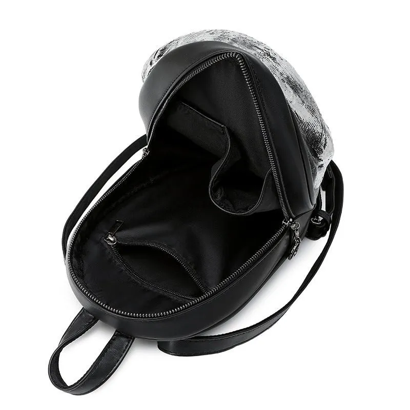 Woowooh Punk Style Raven and Snake Backpack 3D Embossed Fashion Backpack