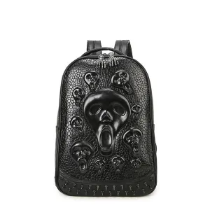 Woowooh Studded Embossed Goblin Head Fashion Backpack