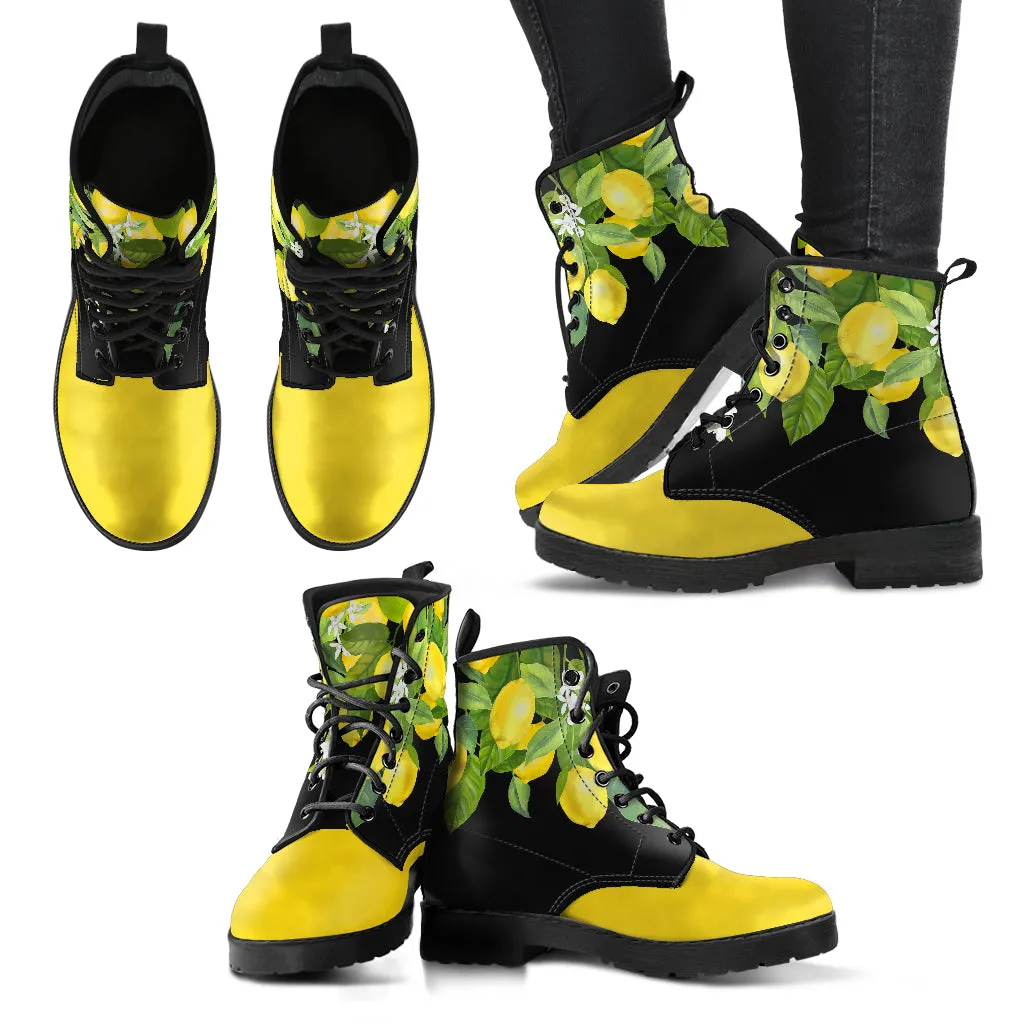 Yellow Lemons Ankle Boots