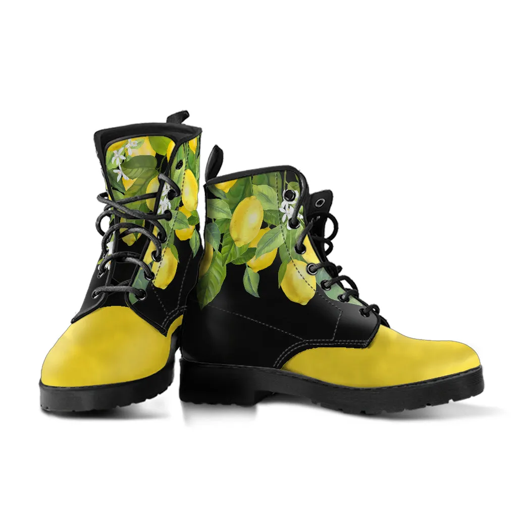 Yellow Lemons Ankle Boots