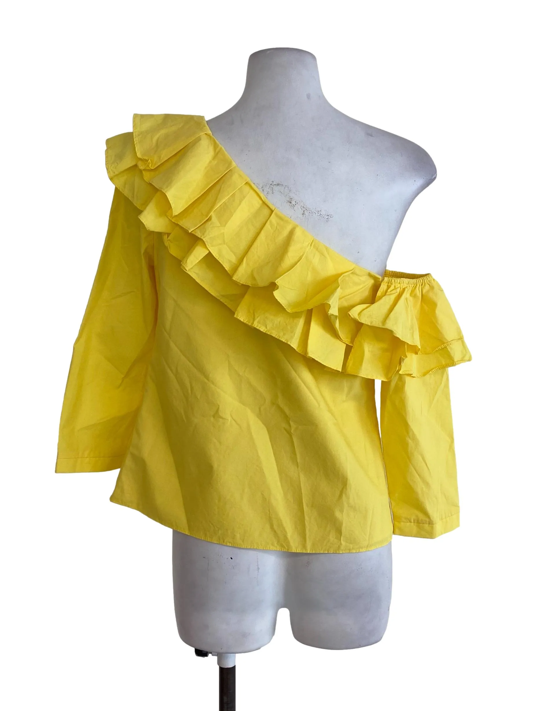 Yellow Ruffle Top