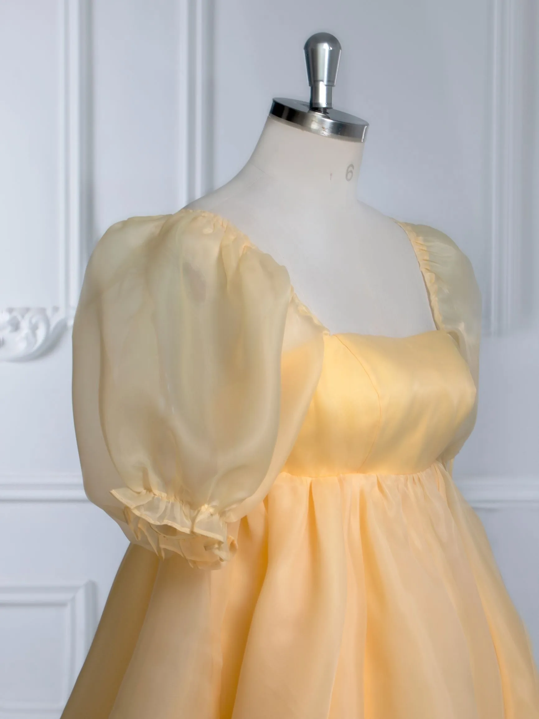 Yellow Short Mini Party Dress Elegant Homecoming Cocktail-dresses YW243161