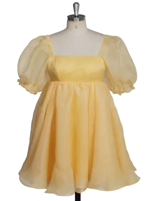 Yellow Short Mini Party Dress Elegant Homecoming Cocktail-dresses YW243161