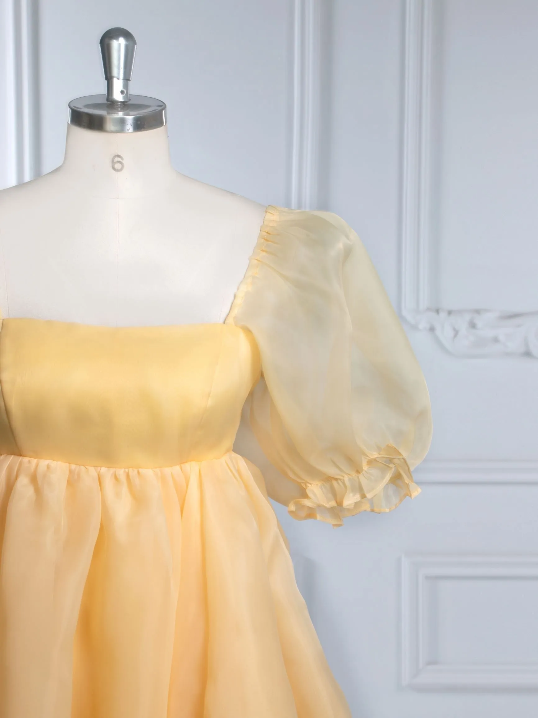 Yellow Short Mini Party Dress Elegant Homecoming Cocktail-dresses YW243161