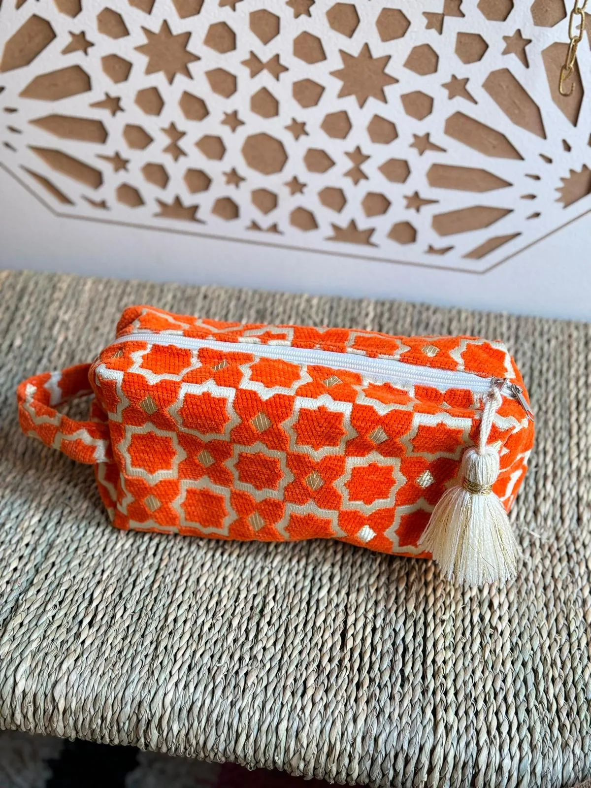 Zellig Clutch in Orange