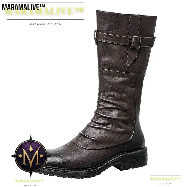 Zip Into Wild Style with Leather Zipper Biker Boots