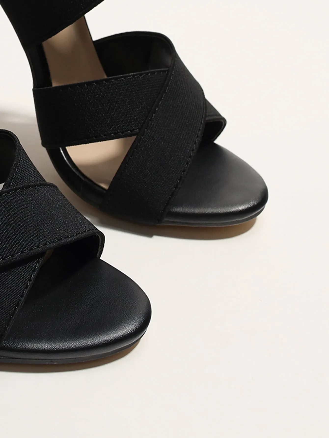Zipper Detail Stiletto Heeled Gladiator Sandals- FD ⚡